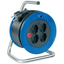 Brennenstuhl 1079180004 multiprise 15 m 4 sortie(s) CA Extérieure Noir, Bleu