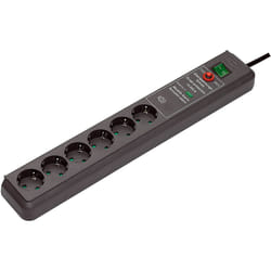 Brennenstuhl Secure-Tec Surge Protection 15.000 A Noir 6 sortie(s) CA 3 m