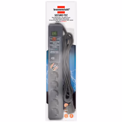 Brennenstuhl Secure-Tec Surge Protection 15.000 A Noir 6 sortie(s) CA 3 m