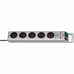 Brennenstuhl 1153344315, 5 sortie(s) CA, Type E, 230 V, 16 A, Type E, Argent