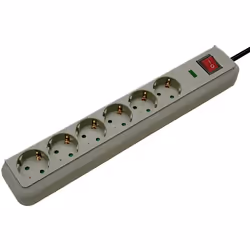 Brennenstuhl 1159750015, 6 sortie(s) CA, 16 A, 4500 A, Gris, 1,5 m