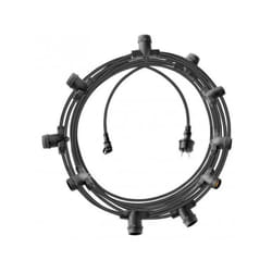 Brennenstuhl - chaîne 10xe27 ampoules exclues avec 10 mètres de câble noir - 1175190020