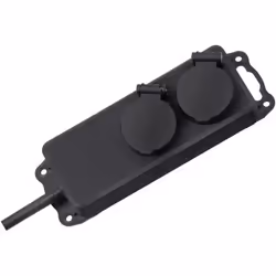 Brennenstuhl BN-1159930, 2 sortie(s) CA, 230 V, Noir, 2 m