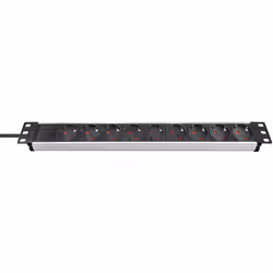 Brennenstuhl 1390007009, 2 m, Aluminium, Aluminium, Noir, 9 sortie(s) CA, 16 A, Noir