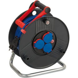 Brennenstuhl 1209830 multiprise 50 m 3 sortie(s) CA Extérieure Noir, Bleu, Rouge