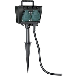 Brennenstuhl 1154440 multiprise 1,4 m 4 sortie(s) CA Noir, Vert