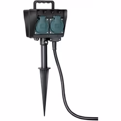 Brennenstuhl 1154450, Type F, Noir, IP44, CE, 230 V, 16 A