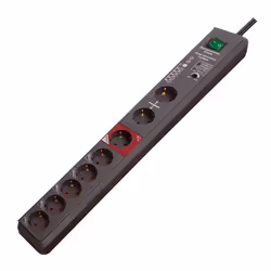 Brennenstuhl 1159490936, 3 m, Anthracite, 8 sortie(s) CA, 3500 W, 16 A, Noir