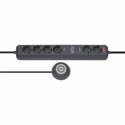 Brennenstuhl Eco-Line Comfort Switch, 2 m, Anthracite, 6 sortie(s) CA, 3680 W, 16 A, 390 mm