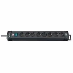 Brennenstuhl BN-1951180100, 3 m, Noir, Plastique, 8 sortie(s) CA, Noir
