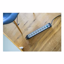 Brennenstuhl 1951580101 Regleta, 230 V, Negro y Gris Claro, 49 cm multiprise 5 m 8 sortie(s) CA Intérieure Noir, Vert clair