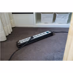 Brennenstuhl 1951580101 Regleta, 230 V, Negro y Gris Claro, 49 cm multiprise 5 m 8 sortie(s) CA Intérieure Noir, Vert clair - Vue supplémentaire 4