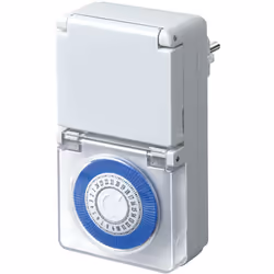 Brennenstuhl MMZ 44, Programmateur hebdomadaire, Bleu, Blanc, Analogique, Rotatif, 15 min, IP44