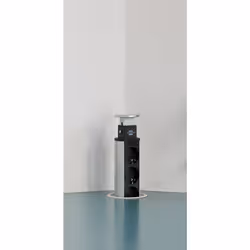 Brennenstuhl 1396200013 multiprise 2 m 3 sortie(s) CA Intérieure Aluminium, Noir