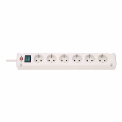Brennenstuhl 1150650326, 3 m, Intérieure, Courbe, IP20, Blanc, 6 sortie(s) CA