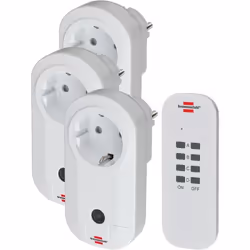 Brennenstuhl 1507040, 433,92 MHz, 25 m, Blanc, IP20, 55 mm, 70 mm