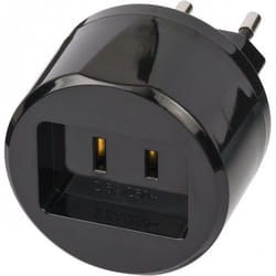 Brennenstuhl 1508500010 adaptateur prise d'alimentation Type A Type C (Europlug) Noir
