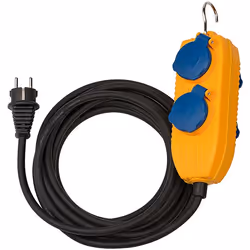 Brennenstuhl 1151740010, 10 m, Extérieure, IP54, Bleu, Orange, 4 sortie(s) CA, Noir