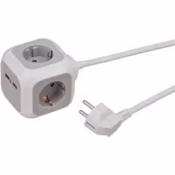 Brennenstuhl 1150100, 1,4 m, Intérieure, Type F, IP20, Gris, Blanc, 4 sortie(s) CA