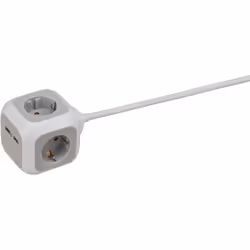 Brennenstuhl 1150100 multiprise 1,4 m 4 sortie(s) CA Intérieure Gris, Blanc