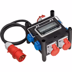 Brennenstuhl 1153690400, 2 m, Extérieure, IP44, Noir, Bleu, Rouge, 5 sortie(s) CA, 400 V