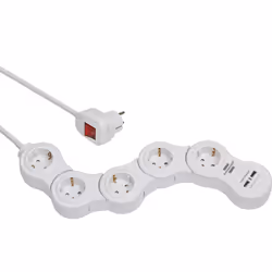Brennenstuhl Vario, 1,4 m, Intérieure, Type F, Type F (CEE 7/4), IP20, Blanc