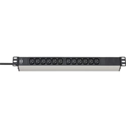 Brennenstuhl 1390007112 multiprise 2 m 12 sortie(s) CA Intérieure Noir, Argent
