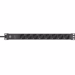 Brennenstuhl 1390007308 multiprise 2 m 8 sortie(s) CA Intérieure Noir, Argent