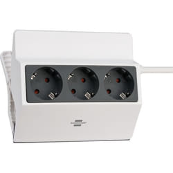 Brennenstuhl 1150070 multiprise 3 m 3 sortie(s) CA Intérieure Anthracite, Blanc