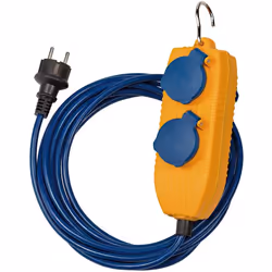 Brennenstuhl 1161750020, 5 m, Intérieure, IP54, Bleu, Jaune, CE, 2 sortie(s) CA