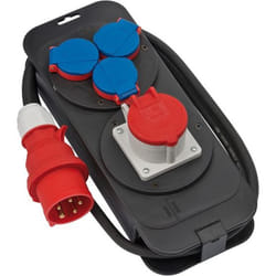 Brennenstuhl 1151600010 unité de distribution d'énergie 4 sortie(s) CA Noir, Bleu, Rouge