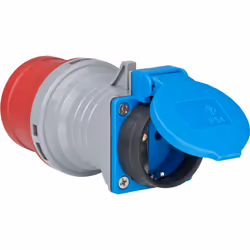 Brennenstuhl 1081690, 230 V, 16 A, Bleu, Gris, Rouge, Plastique, IP44, 65 mm