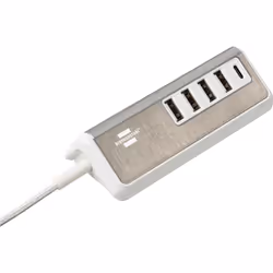 Brennenstuhl 1508230 chargeur d'appareils mobiles Universel Acier inoxydable, Blanc Secteur Intérieure