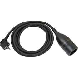 Brennenstuhl 1161830010 câble électrique Noir 3 m Prise d'alimentation type E+F Prise d'alimentation type F