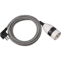 Brennenstuhl 1161830020 câble électrique Noir, Blanc 5 m Prise d'alimentation type E Prise d'alimentation type F
