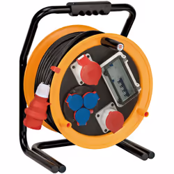 Brennenstuhl 1319250, Noir, Orange, Plastique, 5 sortie(s) CA, Droit, 25 m, IP44