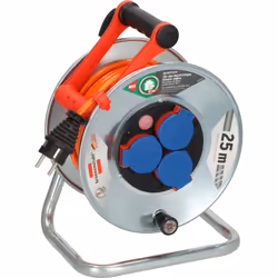 Brennenstuhl 1198740, Acier inoxydable, Acier, 3 sortie(s) CA, Droit, 25 m, IP44