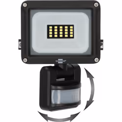 Brennenstuhl Projecteur LED extérieur JARO 1060 P avec détecteur de mouvements / Spot LED extérieur avec détecteur (Applique extérieure avec détecteur, portée jusqu'à 10m, boîtier en alu., 1150lm, 10W, IK08, IP65)