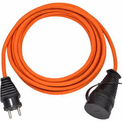 Brennenstuhl 1169960, 5 m, Extérieure, IP44, Résistant à l'huile, Résistant aux UV, Noir, Orange, 230 V