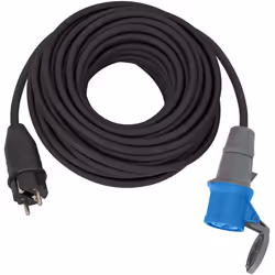 Brennenstuhl 1132910100, 25 m, Extérieure, IP44, Résistant à l'huile, Noir, Bleu, 280 mm