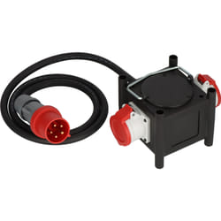Brennenstuhl 1153680200 multiprise 2 m 2 sortie(s) CA Extérieure Noir, Rouge, Blanc