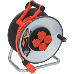 Brennenstuhl 9191330210, Noir, Rouge, Blanc, Acier, 4 sortie(s) CA, 33 m, IP44, 305 mm