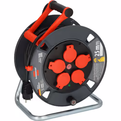 Brennenstuhl 9231250100, Noir, Rouge, Plastique, 5 sortie(s) CA, 25 m, IP44, Allemagne