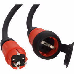 Brennenstuhl 9161250110 multiprise 25 m 1 sortie(s) CA Extérieure Noir, Rouge