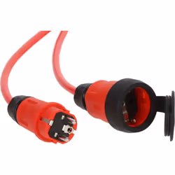 Brennenstuhl 9161050210 multiprise 5 m 1 sortie(s) CA Extérieure Noir, Rouge