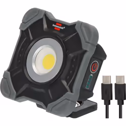Brennenstuhl 1173700009, 10 W, LED, IP54, 2200 mAh, Noir, Gris, Lampe de travail portative