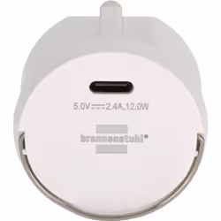 Brennenstuhl 1508110010 adaptateur prise d'alimentation Type F Type C Blanc