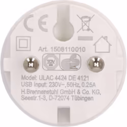 Brennenstuhl 1508110010 adaptateur prise d'alimentation Type F Type C Blanc - Vue supplémentaire 5
