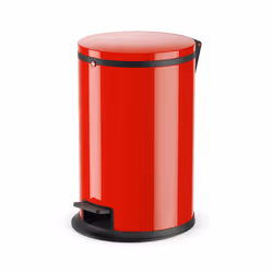 Hailo Pure M, 12 L, Rond, Acier, Rouge, Plastique, Pédale