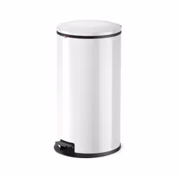 Hailo Pure XL, 44 L, Rond, Acier, Blanc, Pédale, Acier
